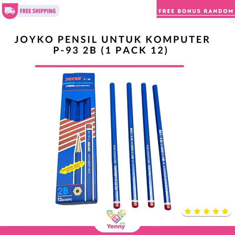 

Joyko Pensil Untuk Komputer 2B Biru 1 Pack 12 ( P-93 )