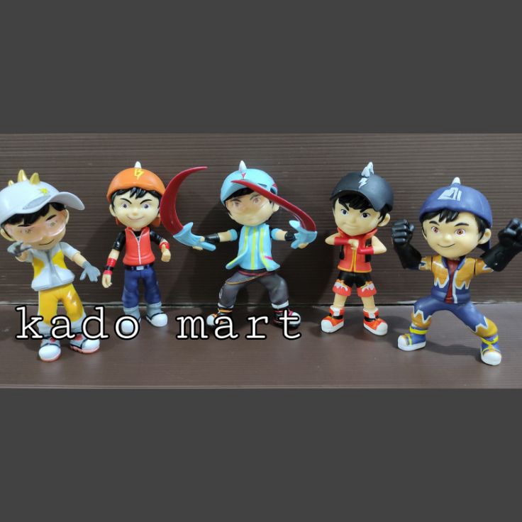 Stock Banyak  boboiboy supra solar tanah blaze set isi 5 pcs action figure