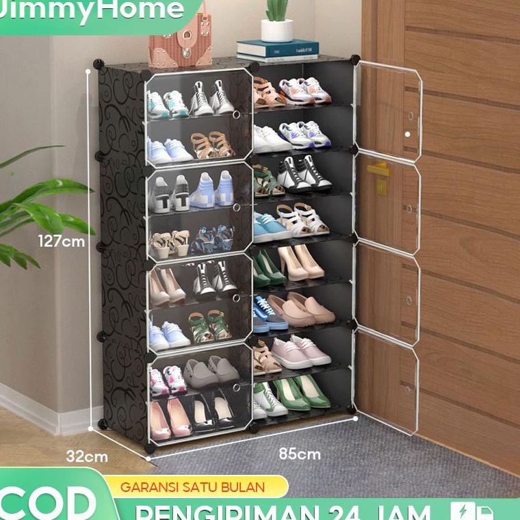 Diskon Terbaik Rak Sepatu 4 68 Susun Tertutup Anti Debu Shoe Storage Boxes Minimalis