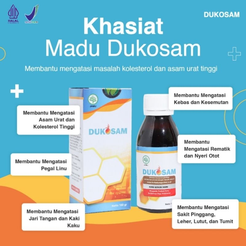 Madu Dukosam Herbal Alami 100% Original Bpom