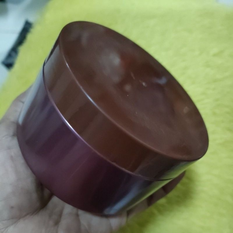 pot lulur 250g pet bulgundy maroon