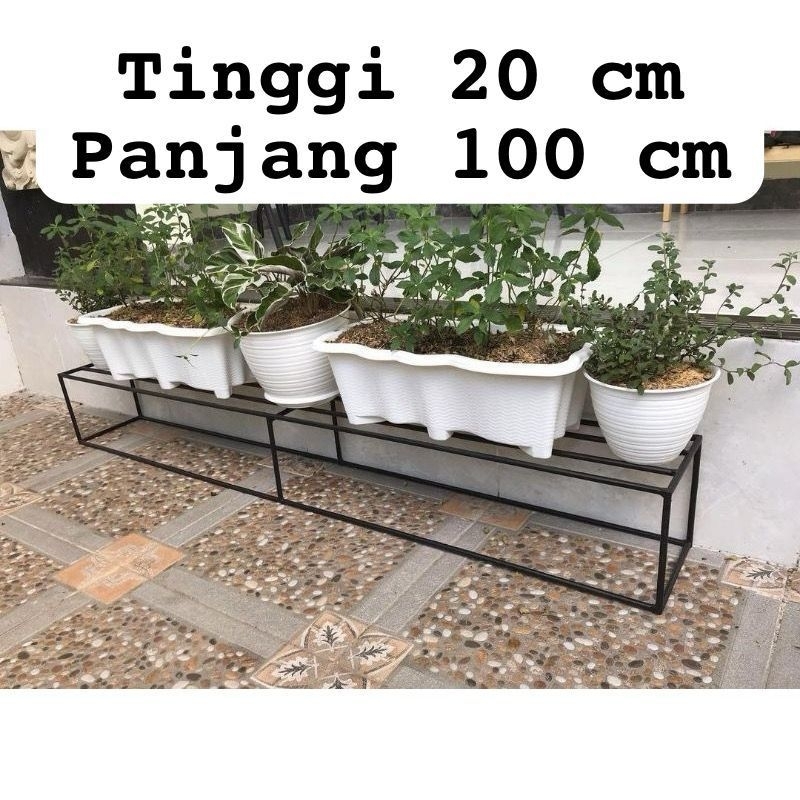 rak bunga/single/panjang 100cm/standing pot