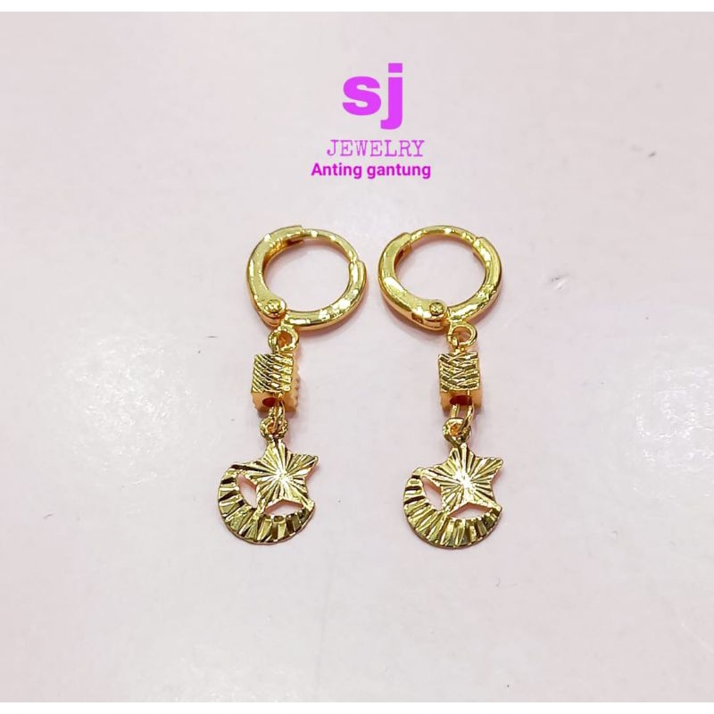 ANTING ANTING GANTUNG SJ JEWELRY YAXIYA WARNA EMAS