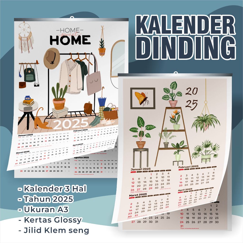 

Kalender gantung 2025 aesthetic - kalender dinding 2025