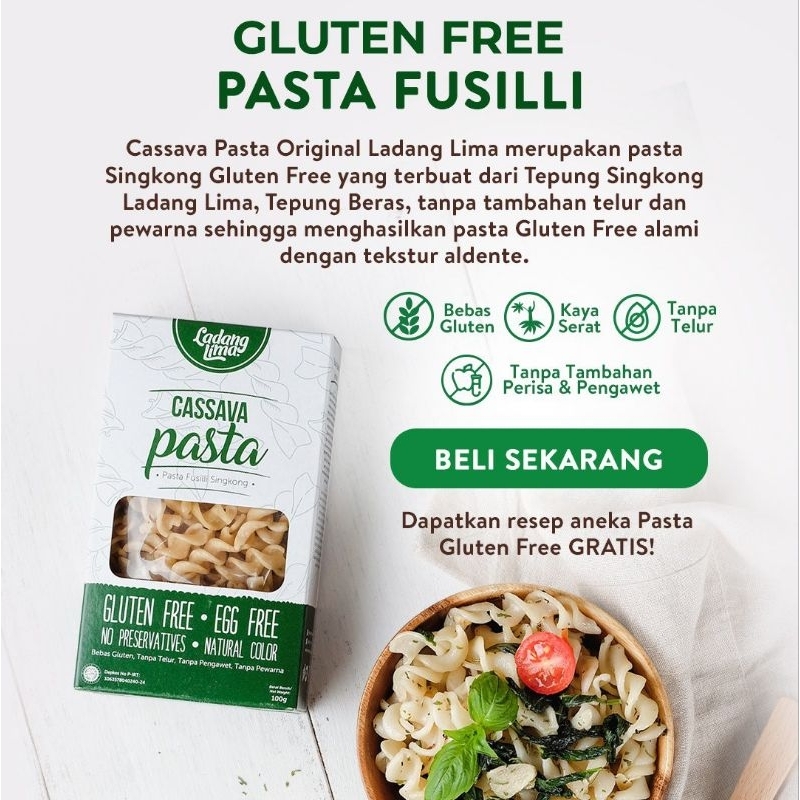 

Ladang Lima/Fusilli Singkong 100gr