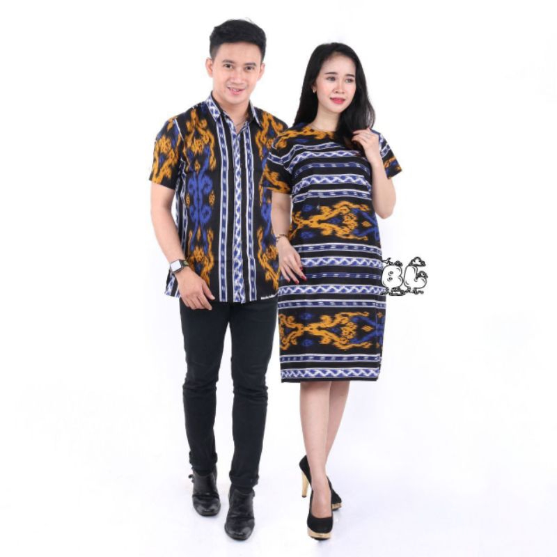 Tradisional Dress Batik Wanita Motif Dayak Songket Etnik/ Dress couple Pasangan/Dress Batik Songket/