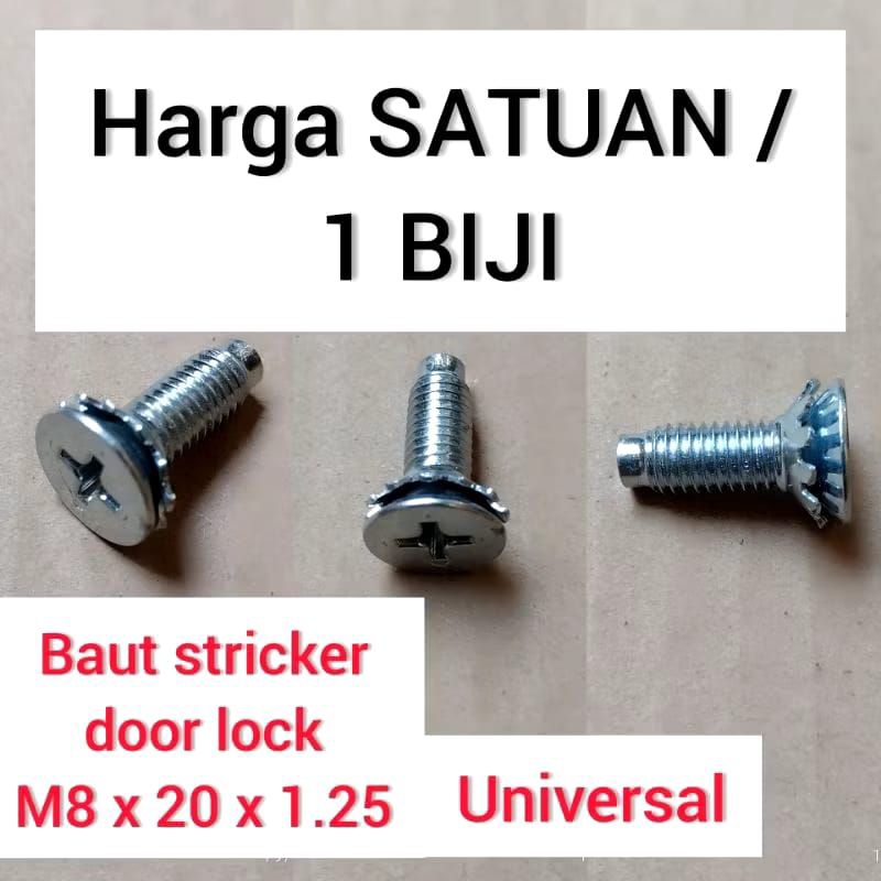 BAUT STRIKER DOOR LOCK PINTU MOBIL CARRY/FUTURA/T120SS DLL BAUD STRICKER DORLOK UNIVERSAL M8X20X1.25
