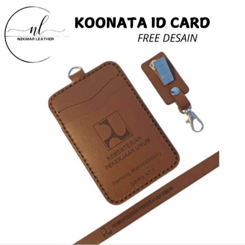 

NIKMAR LEATHER - Id Card Koonata - Gantungan Id card Kulit - Id Card Holder Kulit - Id Card Custom - Tempat Id card kulit