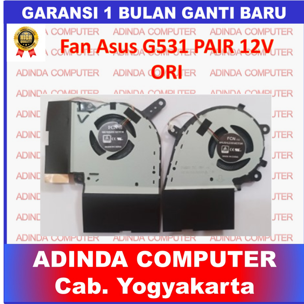 Fan Asus ROG Strix G531 G512LV G532 G532LWS G712LV G712LW 12V PAIR ORI