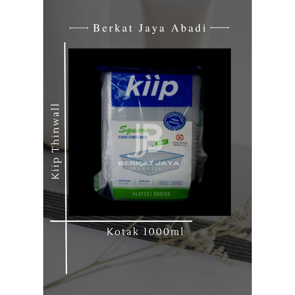KIIP Thinwall Square Food Container Kotak Makan Plastik