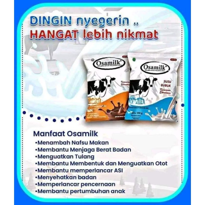 

OSAMILK 500GR RASA COKLAT & VANILA ORIGINAL BPOM SUSU PENGGEMUK BADAN