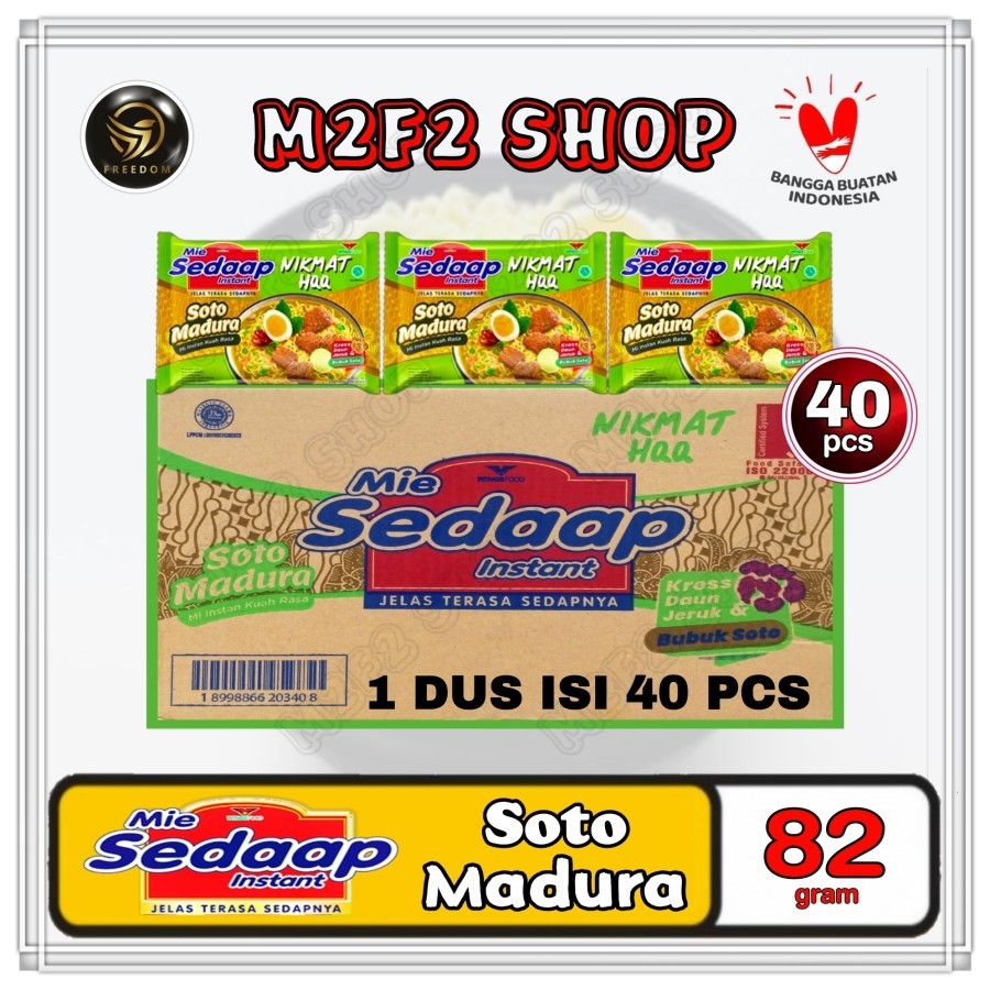 

Mie Sedaap Instant Kuah Soto Madura Nikmat HQQ - 82 gr (Kemasan Karton)