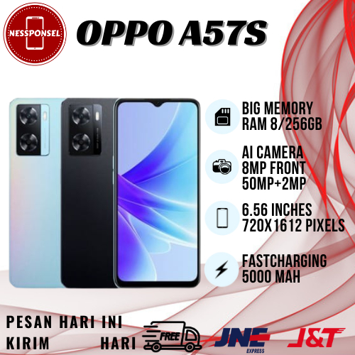 PHONE SELULAR  ♥ A57S ♥ RAM 8/256GB {BATERAI 5000 mAH} NEW BRAND FULLSET GARANSI 12 BULAN