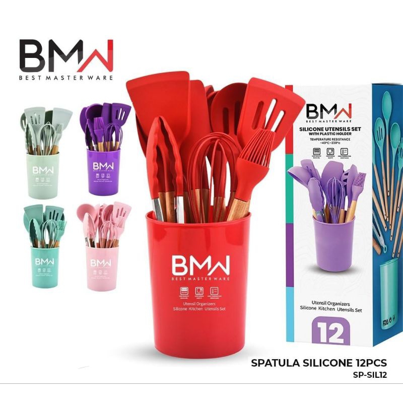 set spatula silikon BMW /set spatula termurah/set spatula tahan panas.