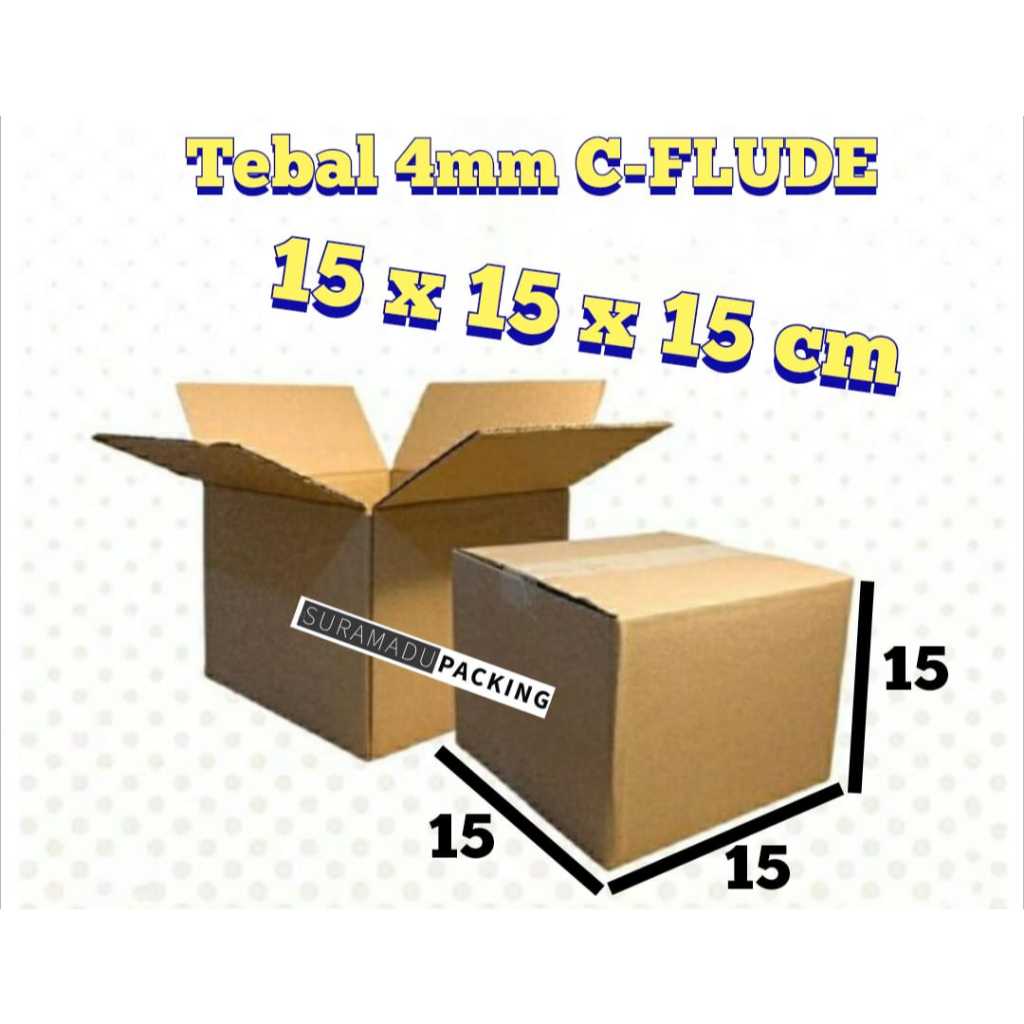 

Kardus box karton packing 15x15x15 cm Packing Polos dan Tebal 4mm C FLUDE