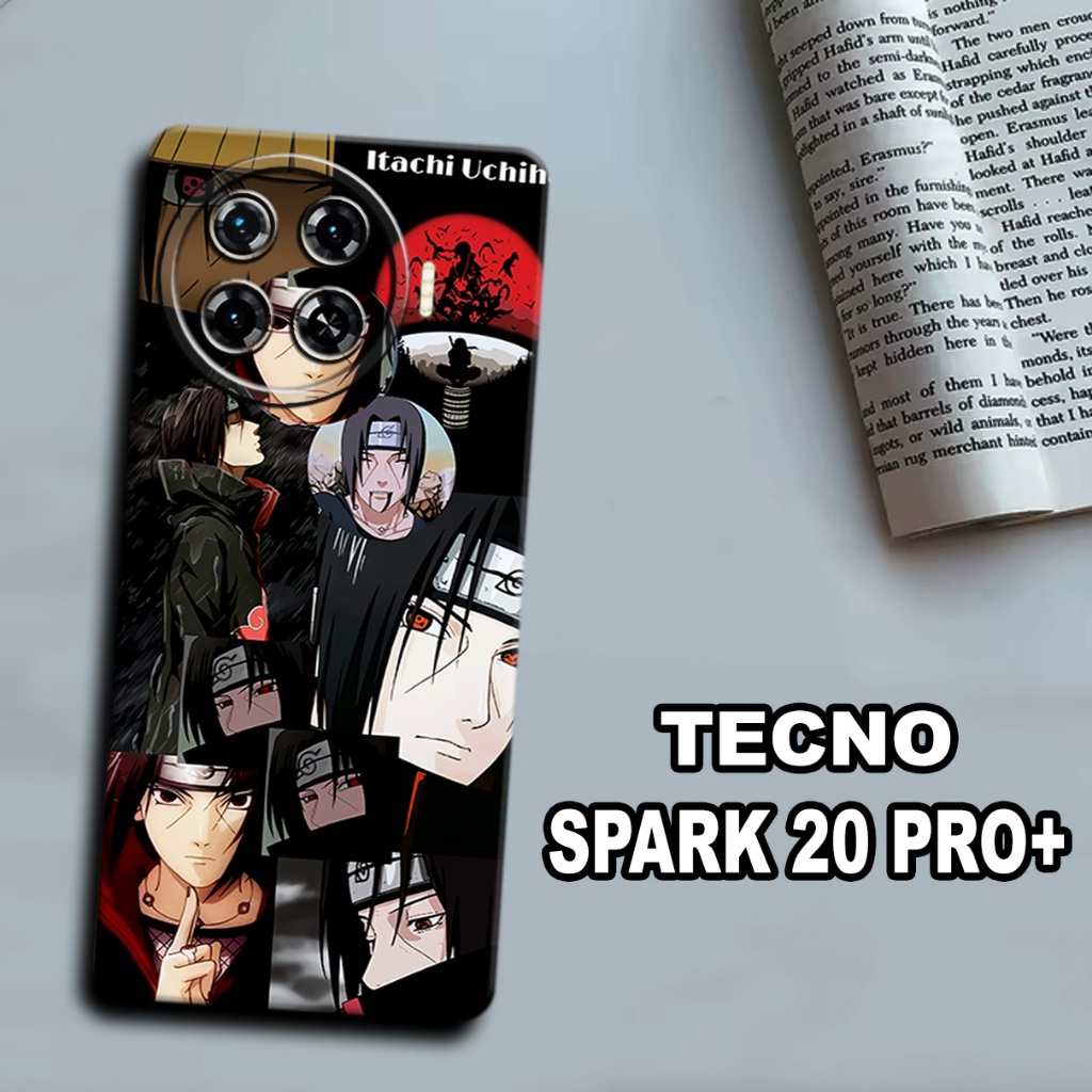 CC10/ Softcase karet lentur untuk tecno spark 20 pro plus/Motif karakter anime naruto/case tecno spa