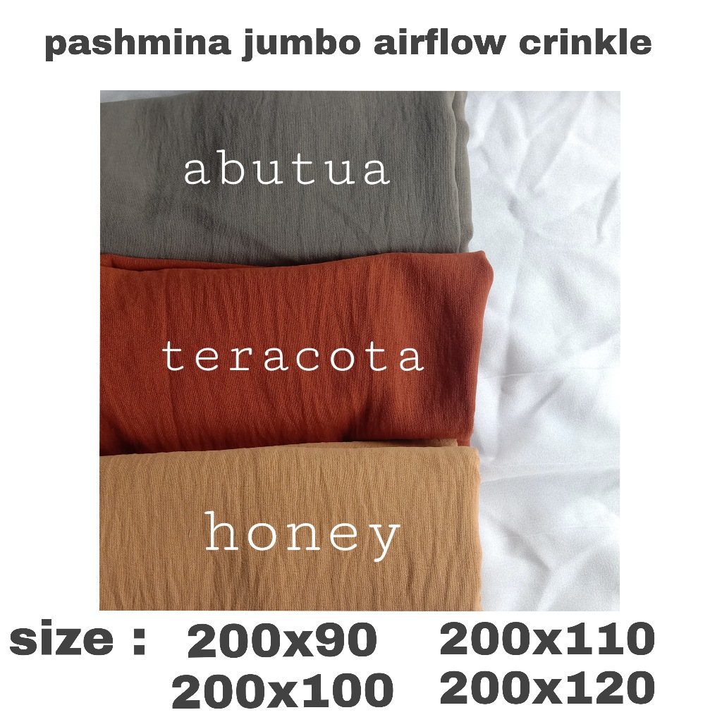 200x90 pashmina jumbo syari crinkle airflow