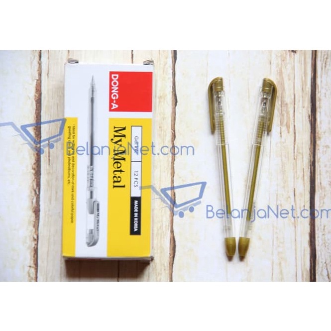 

KODE K62F Pen Gel DONGA My Metal 7mm Tinta Gold EmasSilver 1 LUSIN