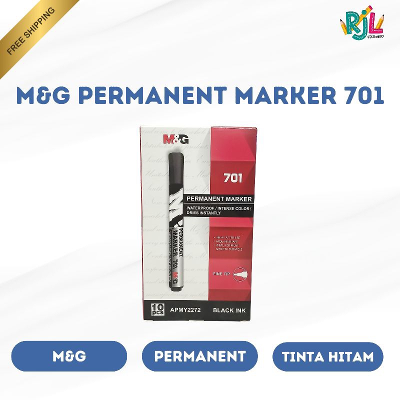 

M&G Permanemt Marker | Tinta Hitam | Spidol Permanent