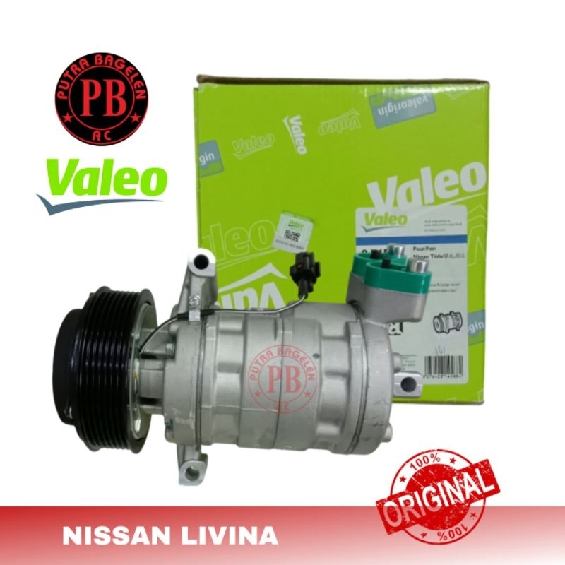 compresor kompresor ac mobil original valeo NISAN LIVINA NISAN EVALIA  lubang selang belakang