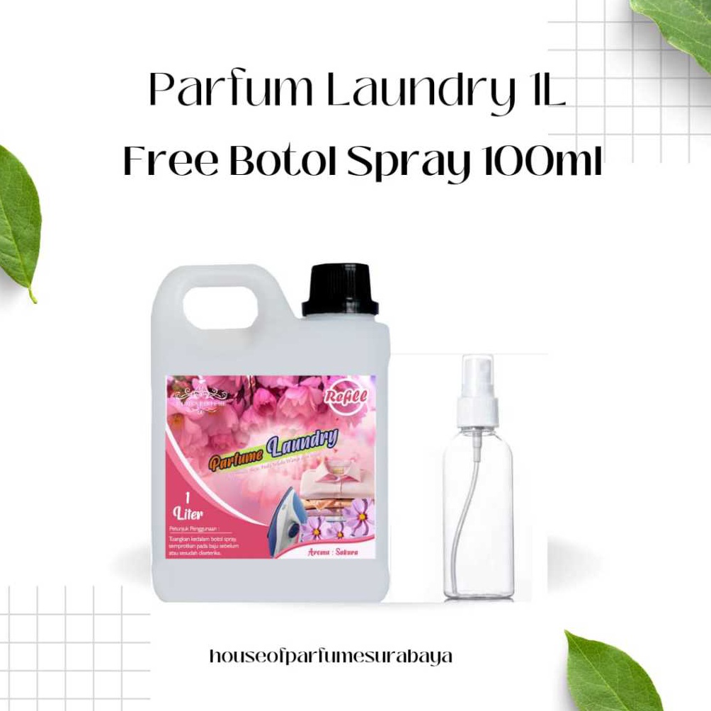 Berkualitas Parfume Laundry kemasan 1 Liter FREE BOTOL SPARY KOSONG 1 ML  pewangi pakaian laundry ta