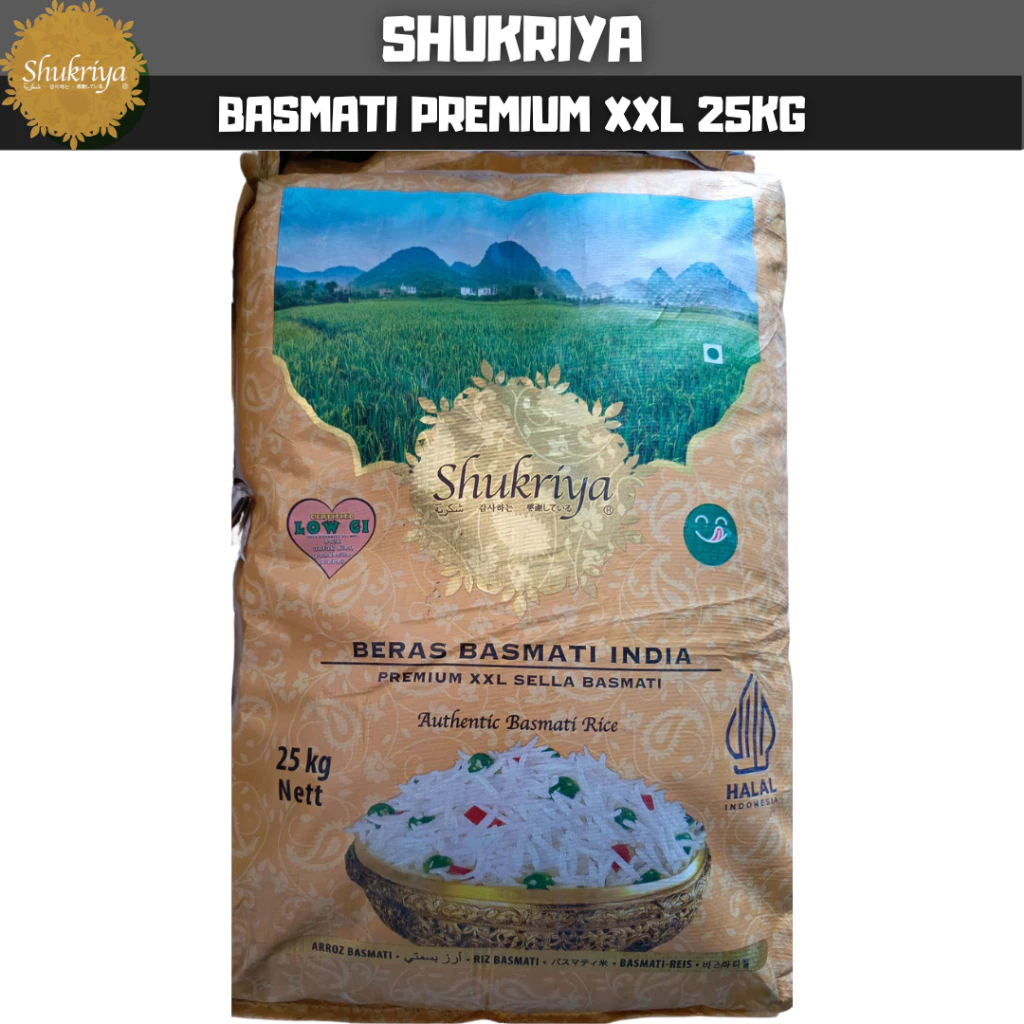 

BERAS BASMATI Shukriya Basmati Premium XXL 25 KG PREMIUM