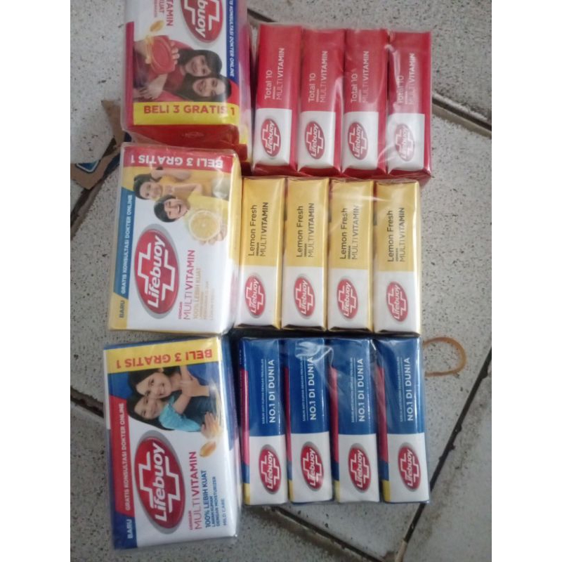 1 PAK SABUN MANDI LIFEBOY 100gram ISI 4 BATANG