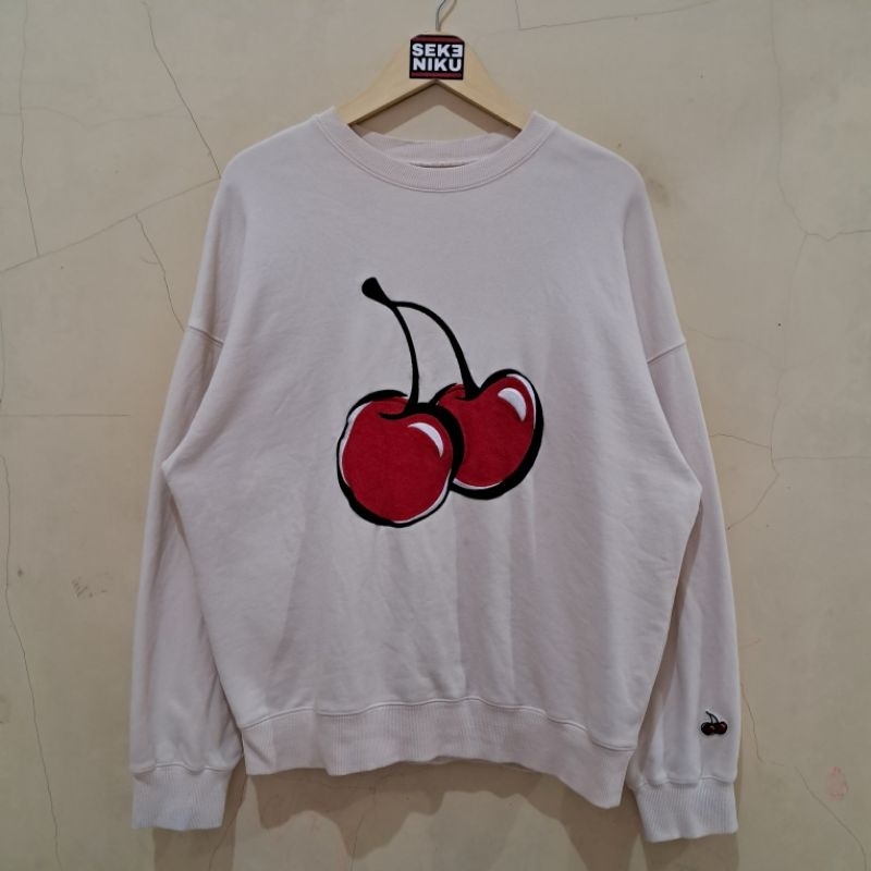 Crewneck Cherry KIRSH Big logo bordir bahan babyteri