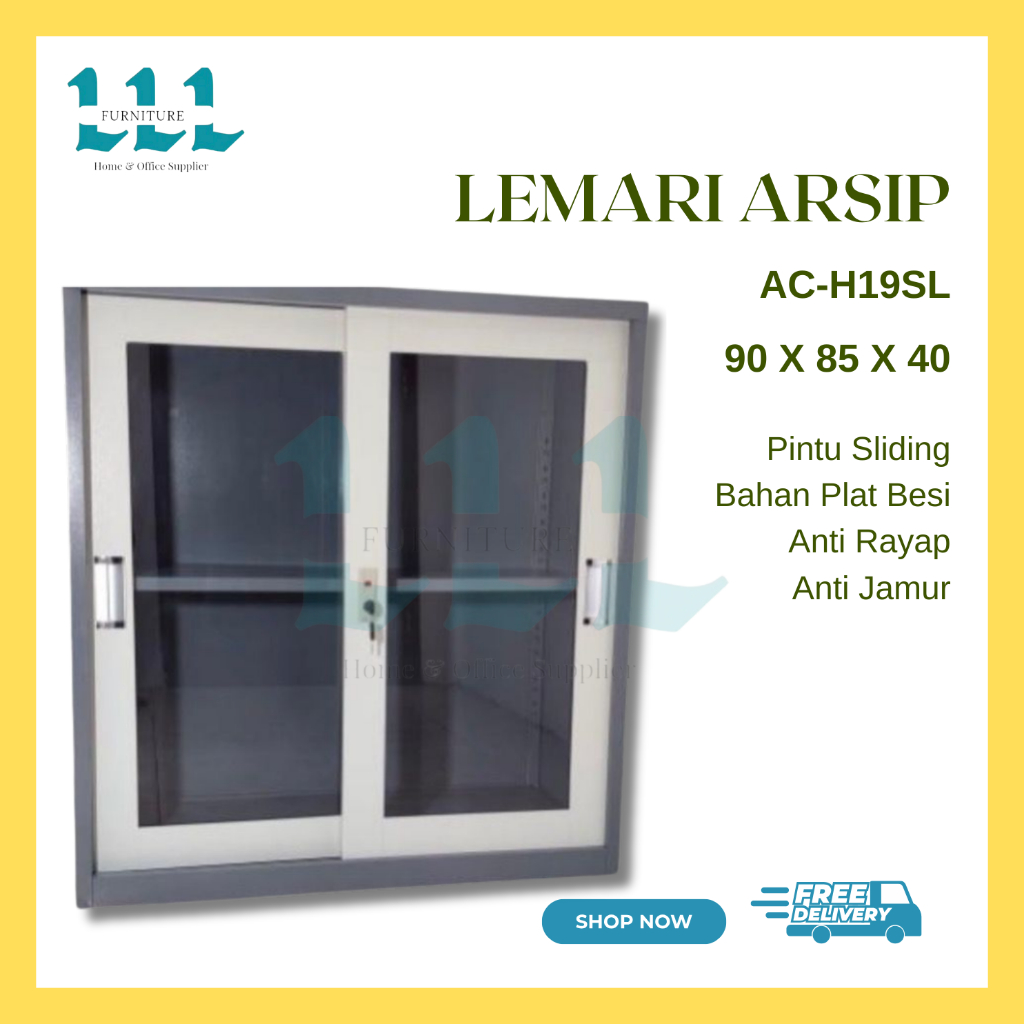 Lemari Arsip AA-H19SL | Lemari Arsip Besi Cabinet Pendek - Lemari besi Pendek