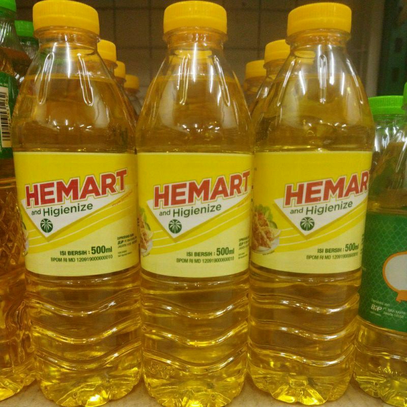 

Hemart minyak goreng botol kemasan 500 ml