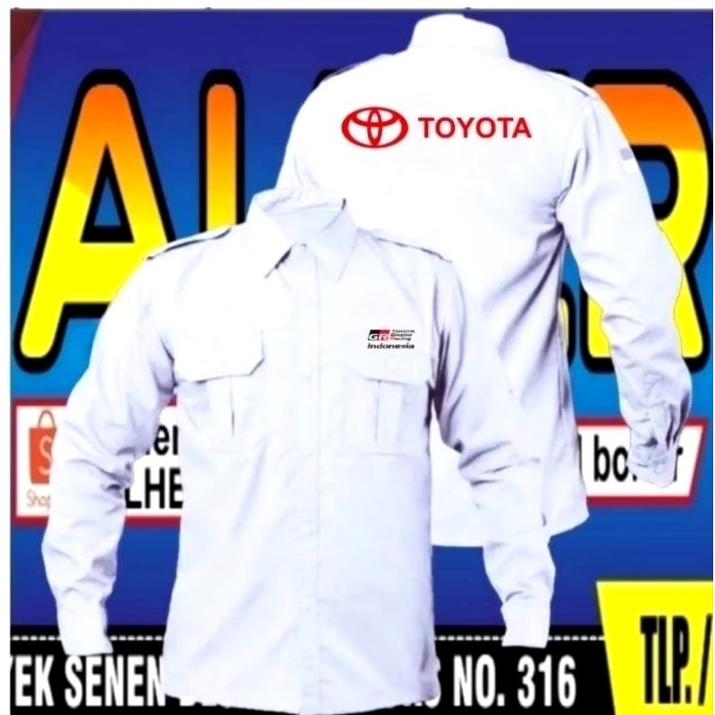 kemeja Toyota gazoo racing baju Toyota gazoo racing seragam Toyota gazoo racing Pdh gazoo racing kem