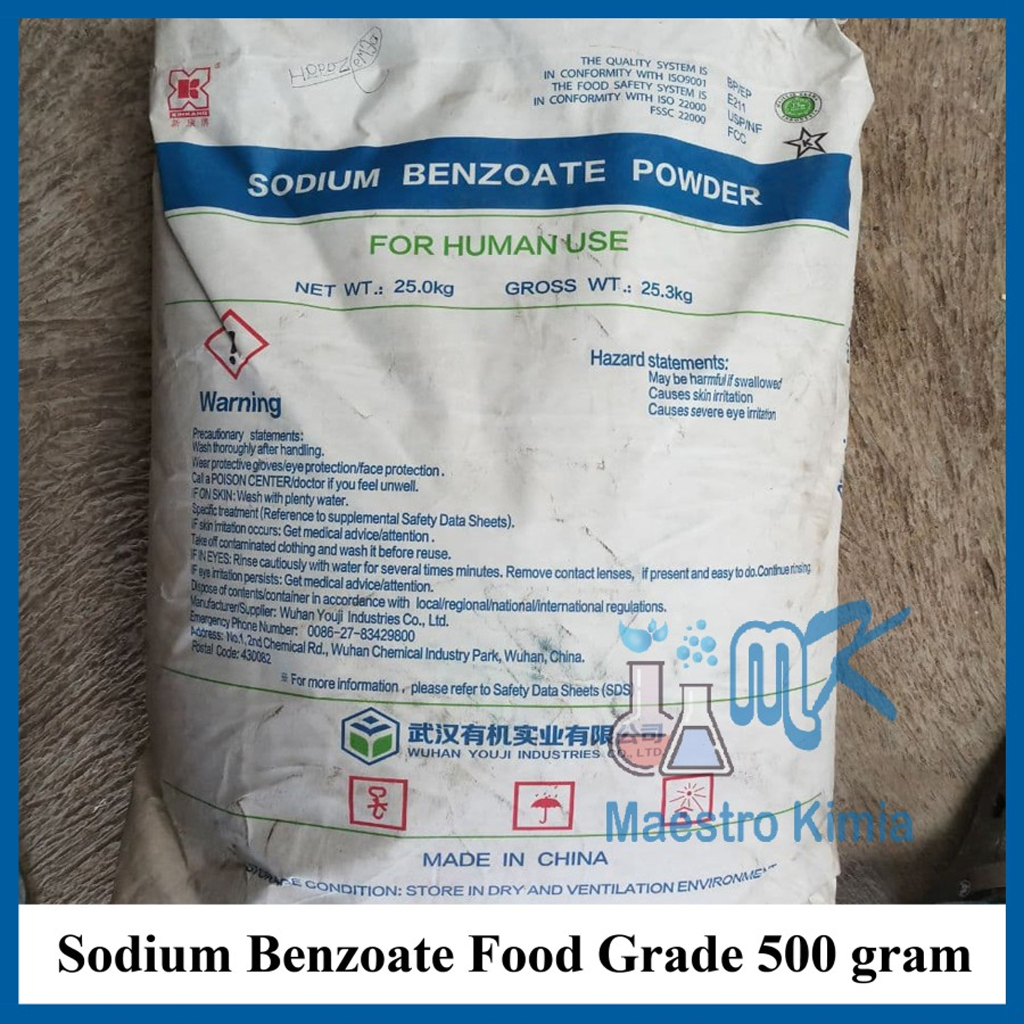 

Sodium Benzoate Food Grade ex China isi 500 gram / Pengawet Makanan