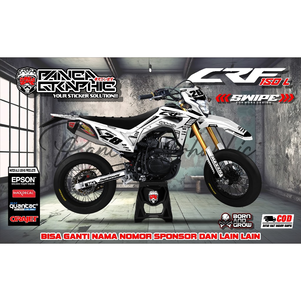 DECAL CRF 150 / STIKER CRF /DECAL CRF / HOLOGRAM / FULL BODY BISA CUSTOM NAMA NOMOR SPONSOR