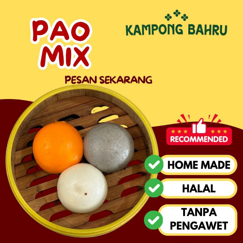 

DIMSUM PAO MIX ALL VARIAN PREMIUM MURAH FROZEN HALAL ISI 6 PCS Rp 6.667/pcs