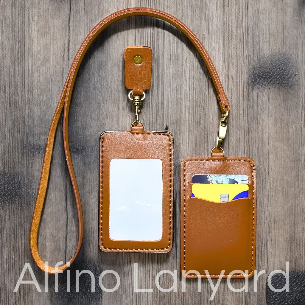 

Lanyard ID Card Kulit Tempat ID Card Gantungan Kartu Id Card + Jepit Id Card Name Tag