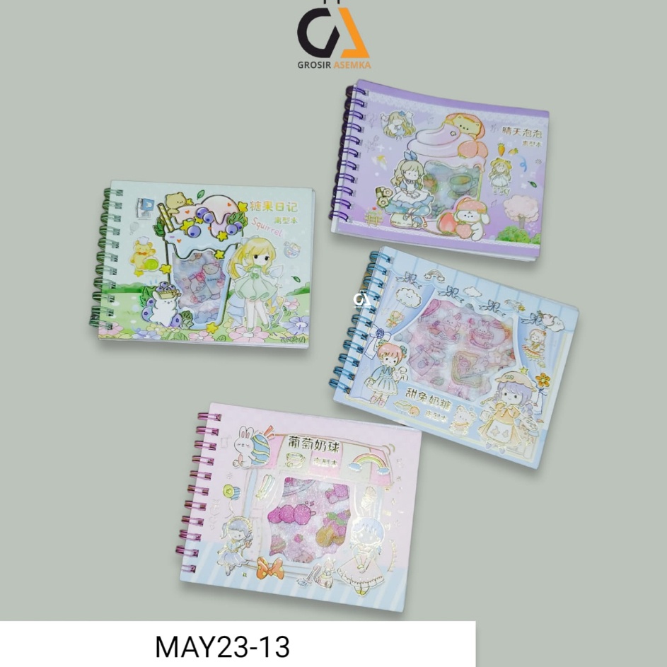 

Borong Promo 1 LEMBAR STIKER BUKU BINDER MINI KARAKTER ANIME GIRL SERIES