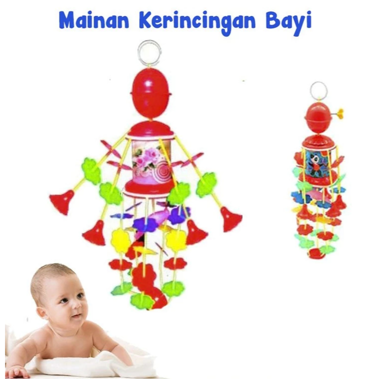 Merry Go Round Mainan Gantung Kerincing putar Untuk Bayi - Warna Warni & Menghibur