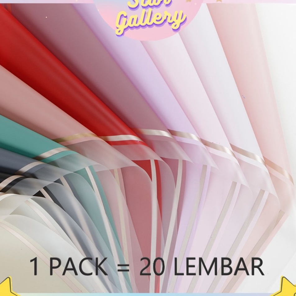 

Paling Laku 1 PACK 2 LEMBAR Kertas Bunga Buket Transparan List Gold Flower Wrapping Kertas Flower Wrapping Paper KB613