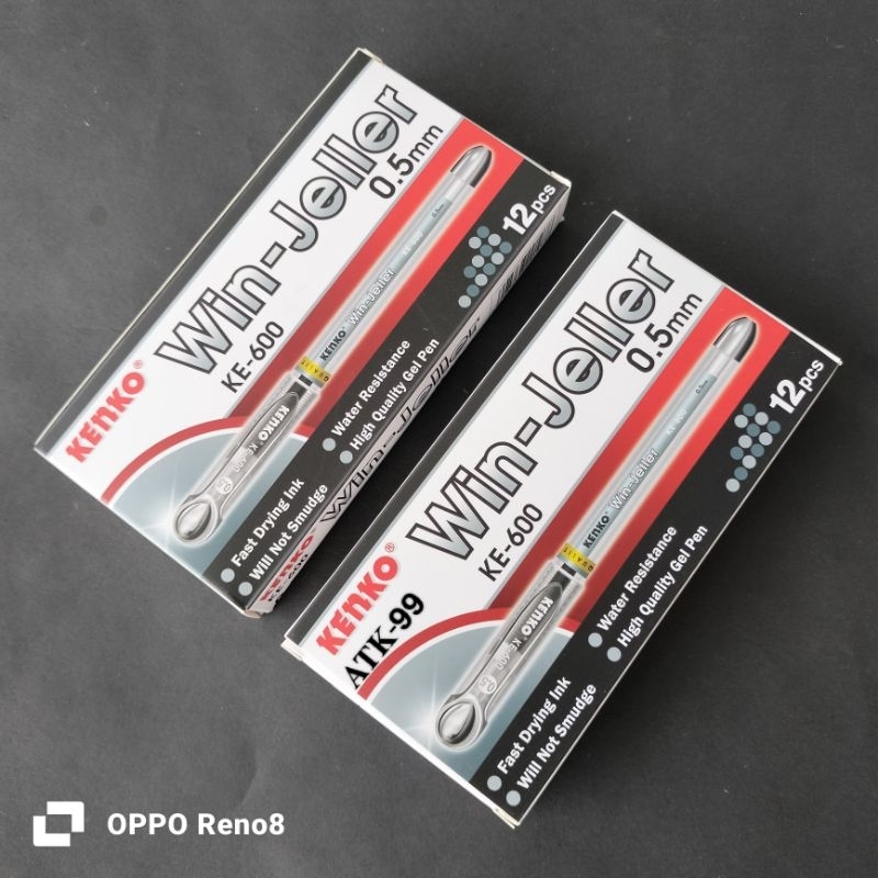 

1 Pak Pulpen Kenko Win Jeller KE-600 Tinta Hitam Isi 12 Pcs
