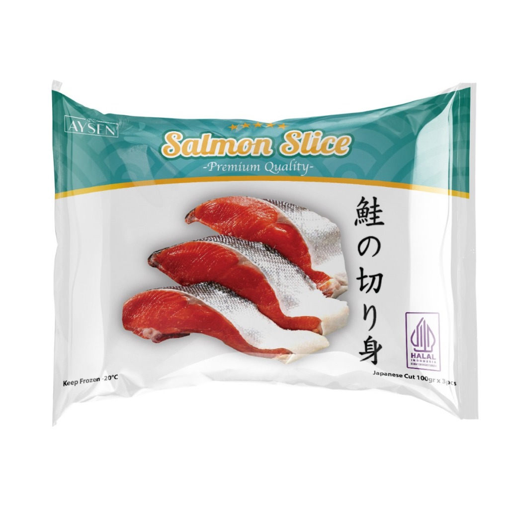 

Salmon Slice - Salmon Potongan Kirimi - 300g - 3x100g