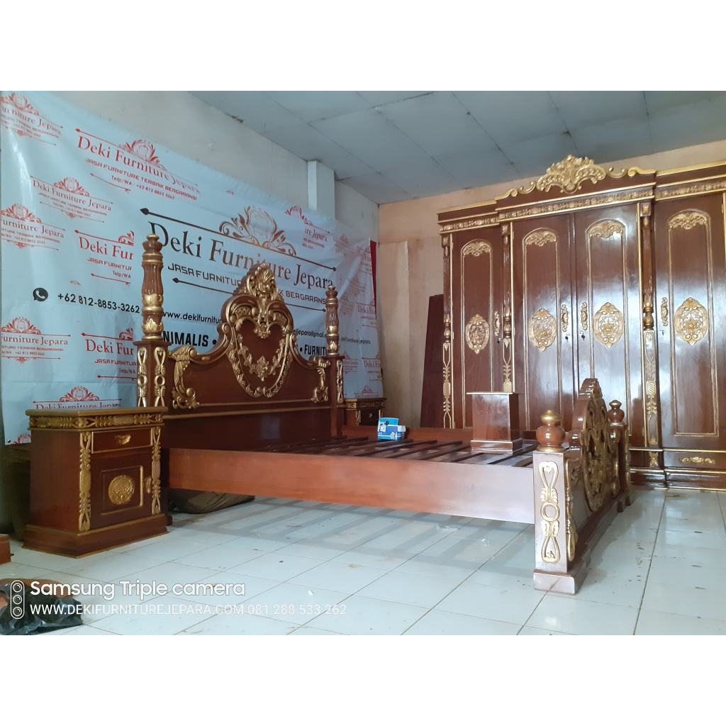 Set Tempat Tidur Jati Minimalis Jepara Terbaru Dipan Ranjang Kasur Cinta Divan