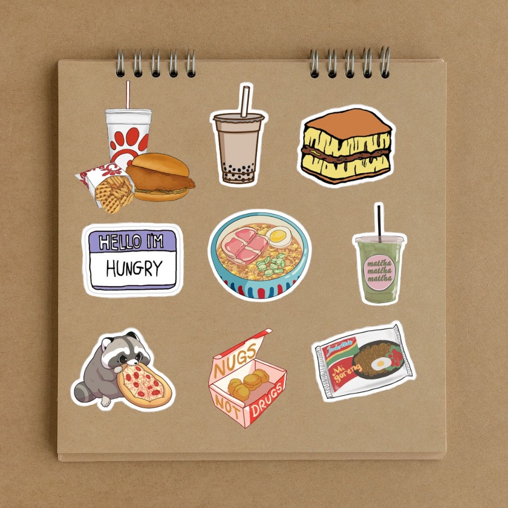 Food Aesthetic Sticker Pack - Notebook or Laptop Sticker