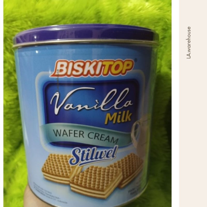 

biskitop wafer vanilla 275 gr / wafer kaleng