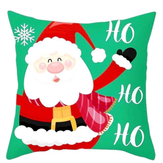 Sarung Bantal Sofa Motif Natal Christmas Ukuran 40x40