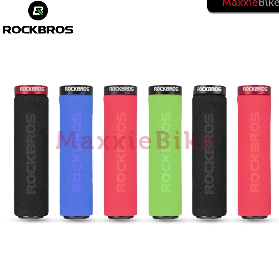 Terbaik Rockbros BT11 Handgrip Handlebar Grip Tutup Setang Sepeda lipat dan MTB Sponge Style Alumini