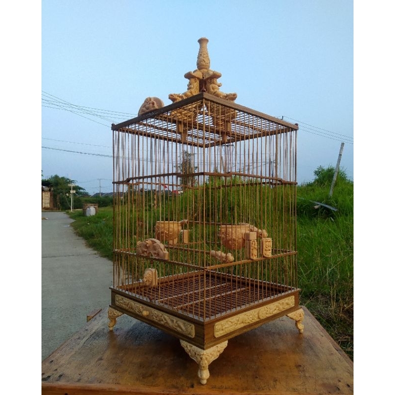 Sangkar CUNGKOK BAMBU ( motif dewi)