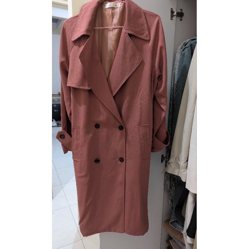 PRELOVED COAT KOREA PINK GUAVA