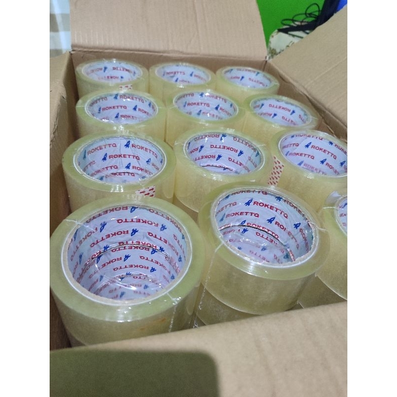 

Lakban Bening 90 Yard Isolasi Selotip Clear Tape 45 mm