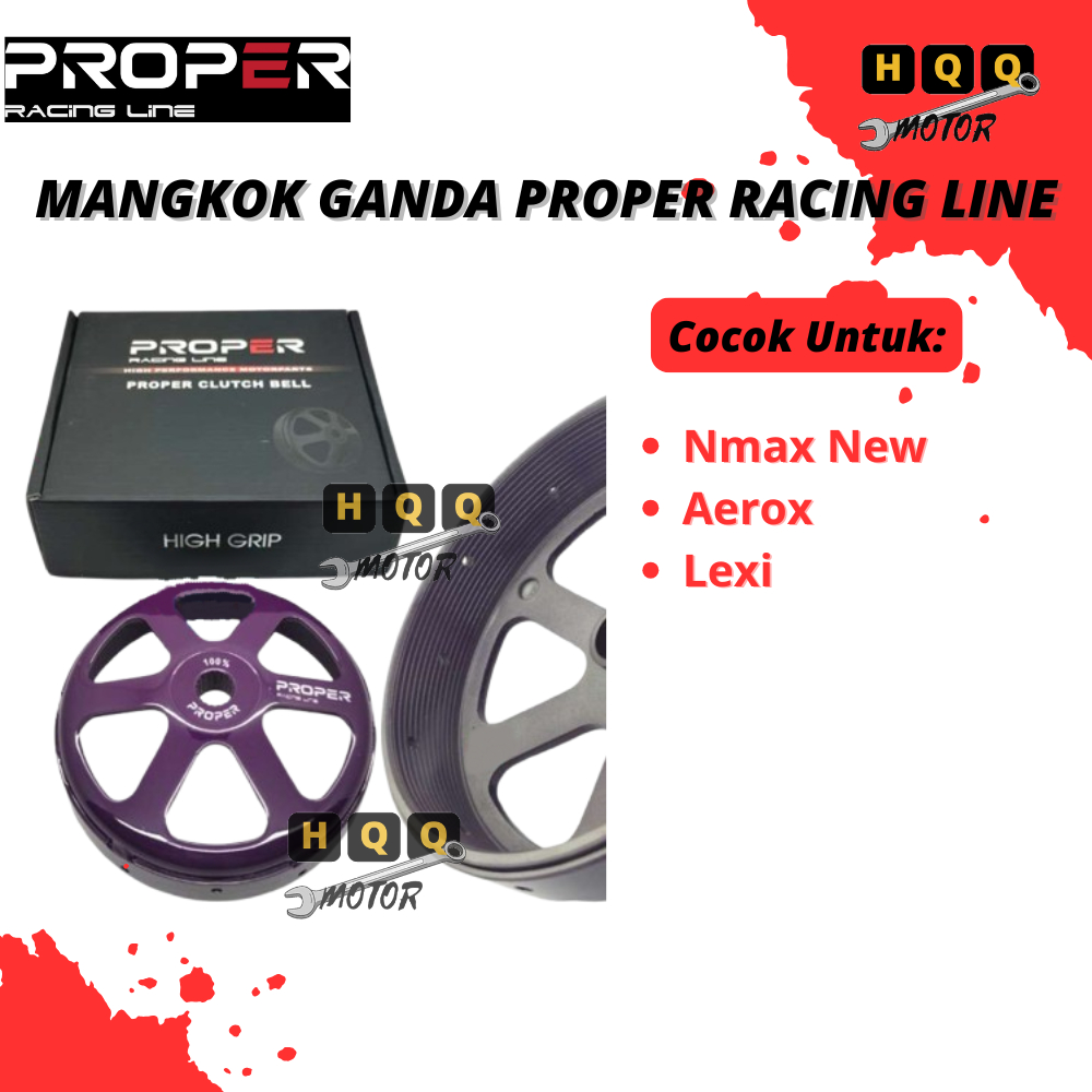 Mangkok Kampas Ganda Nmax New Aerox Lexi Original Mangkok Ganda Proper Racing Line