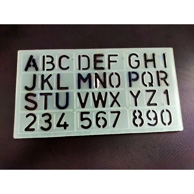 

Penggaris Huruf Lettering Stencil Cetak Huruf Ukuran Sedang